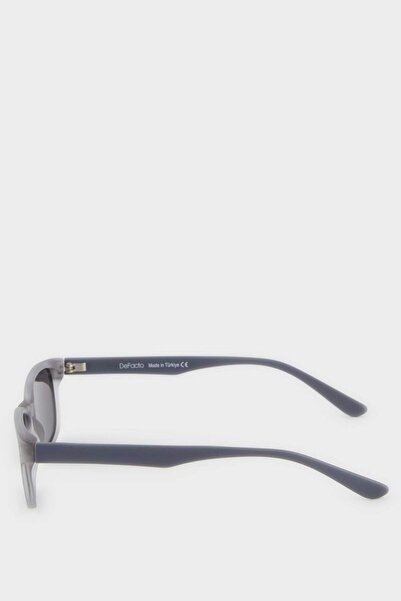 DeFacto Boy's Round Gray Plastic Frame Black Glass Polarized Sunglasses F4382A8Ns