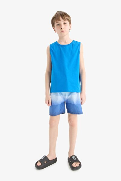 DeFacto Erkek Çocuk Degrade Baskılı Deniz Şortu E7578A825HS
