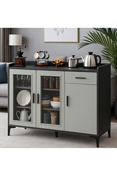 AGD Modern Coffee Corner Large Capacity Practical Storage Cabinet for Living ...