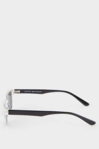 DeFacto Girl's Round Clear Plastic Frame Black Glass Polarized Sunglasses F4319A8Ns