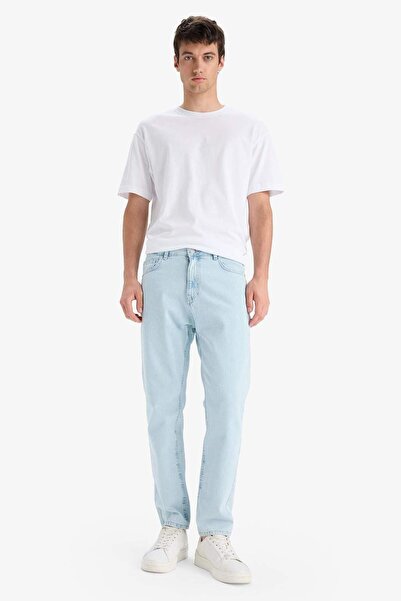 DeFacto %100 Pamuk 90's Slim Fit Dar Kalıp Yüksek Bel Dar Paça Jean Pantolon E7281AX25SM