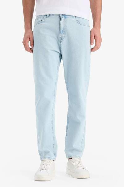 DeFacto %100 Pamuk 90's Slim Fit Dar Kalıp Yüksek Bel Dar Paça Jean Pantolon E7281AX25SM