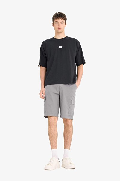 DeFacto %100 Pamuk Regular Kargo Cepli Bermuda Şort E1708AX25SM