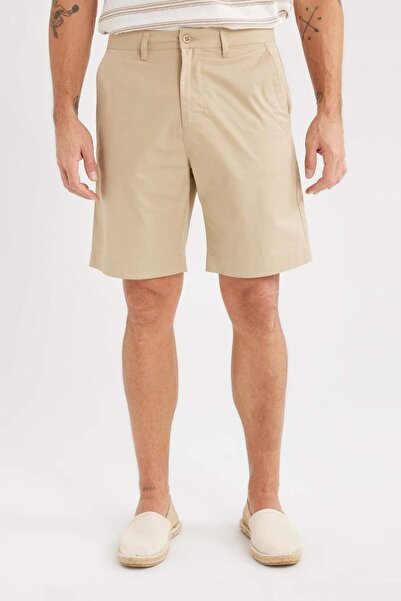 DeFacto %100 Pamuk Regular Fit Gabardin Bermuda Şort C7684AX25SP