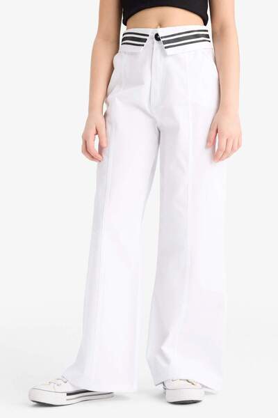 DeFacto Kız Çocuk Wide Leg Geniş Paça Pamuklu Pantolon E1749A825SM
