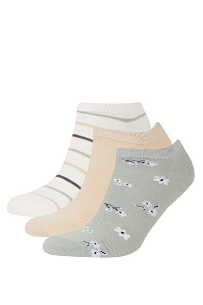 DeFacto Дамски пакет с 3 чифта памучни чорапи E2144AXNS