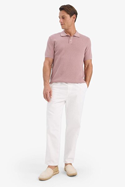 DeFacto Μπλουζάκι από 100% βαμβάκι Standard Fit με κοντό μανίκι πλεκτό μπλουζάκι E5866AX25SP