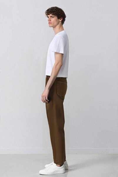 DeFacto Baggy Fit Düz Paça Pamuklu Haki Erkek Jean Pantolon F4139ax/kh154