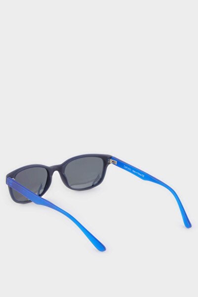 DeFacto Boy's Round Color Plastic Frame Black Glass Polarized Sunglasses F4456A8Ns