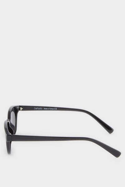 DeFacto Boy's Round Black Plastic Frame Black Glass Polarized Sunglasses F4450A8Ns