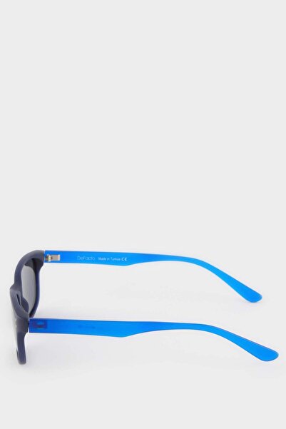 DeFacto Boy's Round Color Plastic Frame Black Glass Polarized Sunglasses F4456A8Ns