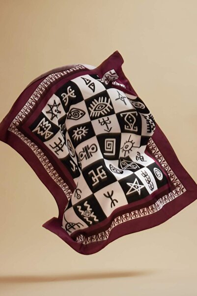 DeFacto Γυναικείο κασκόλ με θέμα Göbeklitepe F5208AXNS