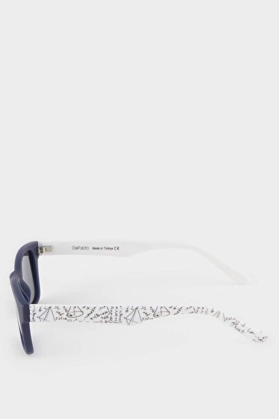 DeFacto Boy's Round Color Plastic Frame Black Glass Polarized Sunglasses F4438A8Ns