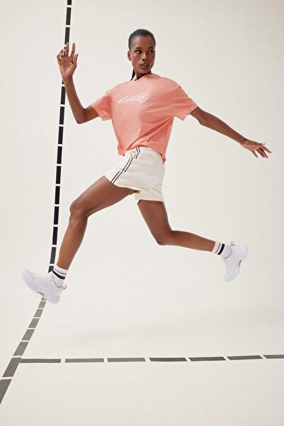 DeFacto Defactofit Nba Los Angeles Lakers Oversize Wide Fit Crew Neck Short Sleeve T-Shirt E3827Ax25Sm