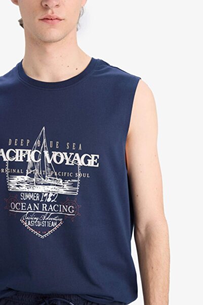 DeFacto 100% бавовна, регулярний крій, велосипедна комір, принт, футболка E3219AX25HS