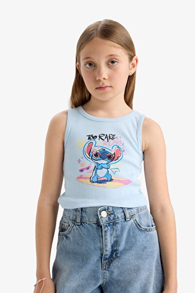 DeFacto Kız Çocuk Disney Lilo & Stitch Bisiklet Yaka Atlet E6553A825HS