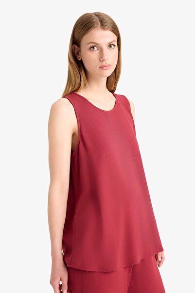 DeFacto Regular Fit Yuvarlak Yaka Kolsuz Plaj Üstü-Fall in Love D9762AX25SM