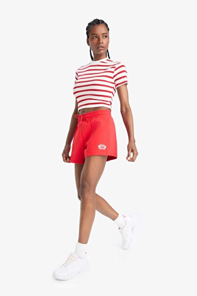 DeFacto Defactofit Flexible Waisted White Sports Shorts F3266Ax25Sm