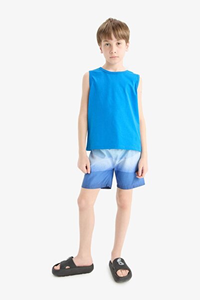 DeFacto Erkek Çocuk Degrade Baskılı Deniz Şortu E7578A825HS