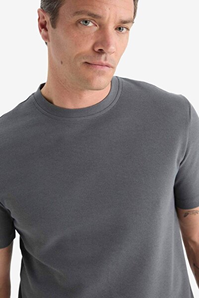 DeFacto Regular Fit Crew Neck Short Sleeve Cotton Heavy Fabric T-Shirt E2587Ax25Sm