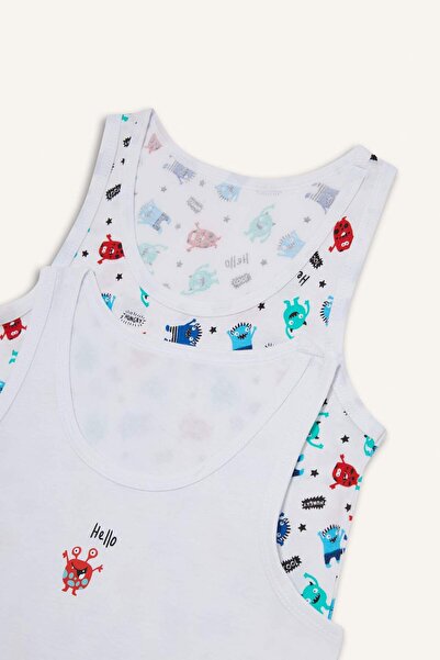 DeFacto Boy's Printed 2-Piece Undershirt E6864A825Sp