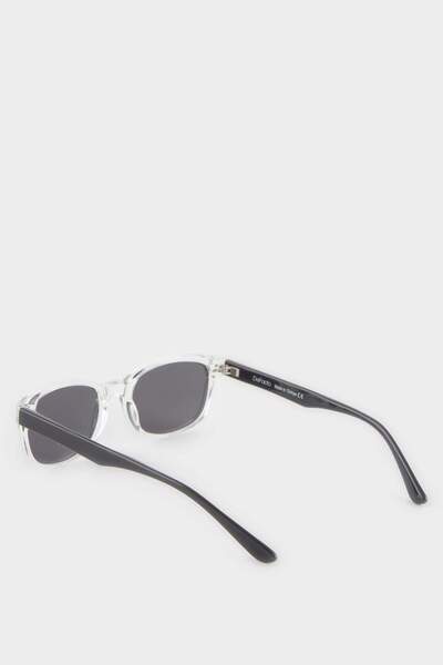 DeFacto Girl's Round Clear Plastic Frame Black Glass Polarized Sunglasses F4319A8Ns