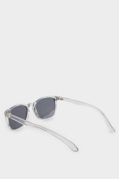 DeFacto Boy's Round Gray Plastic Frame Black Glass Polarized Sunglasses F4451A8Ns