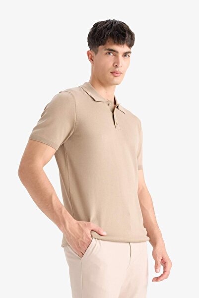 DeFacto Μπλουζάκι με κοντό μανίκι Polo Neck Standard Fit E3241AX25SP