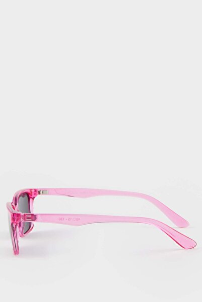 DeFacto Girl's Round Pink Plastic Frame Black Glass Polarized Sunglasses F4366A8Ns