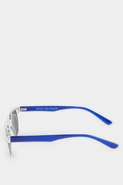 DeFacto Boy's Round Color Plastic Frame Black Glass Polarized Sunglasses F4452A8Ns