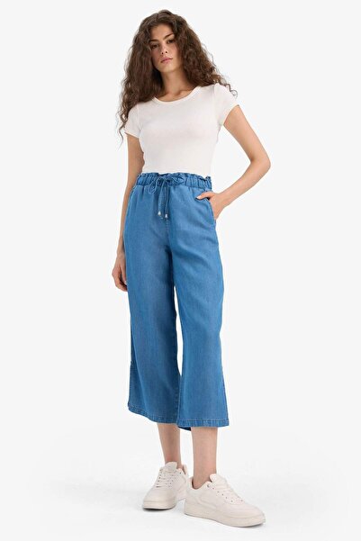 DeFacto Pantaloni de blugi subțiri, lavabili, cu talie înaltă, elastic, D8241AX25SM