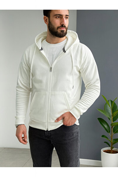 BRLKN Ανδρική ζακέτα με φερμουάρ και κουκούλα Oversize