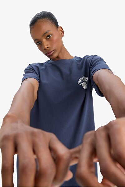 DeFacto DeFactoFit NBA New York Knicks Kısa Kollu Pike Elbise E3620AX25SM