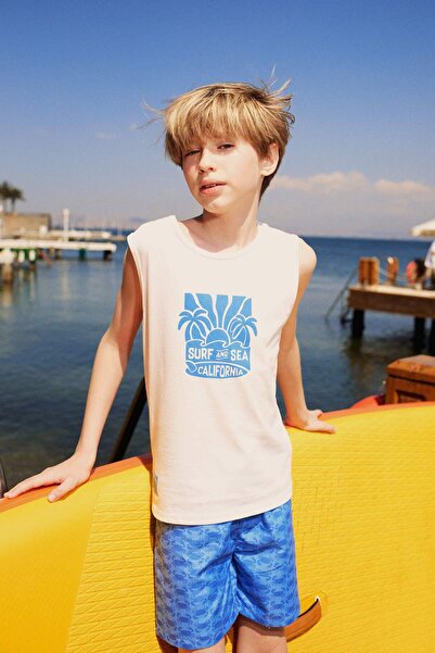 DeFacto Boy's 2 Piece Set Printed Tank Top Swim Shorts E7587A825Hs