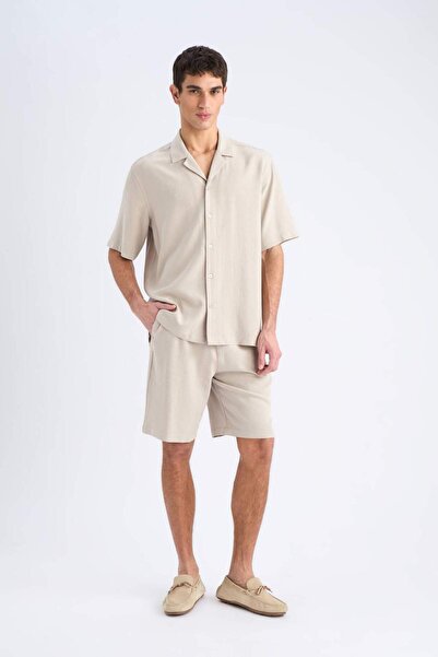 DeFacto Relax Fit Polo Yaka Pamuklu Yazlık Kısa Kollu Gömlek D8875AX25SM