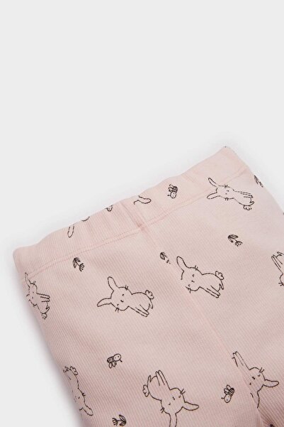 DeFacto Kız Bebek 2li Takım Desenli Fitilli Kaşkorse Kısa Kollu Çıtçıtlı Body Beli Lastikli Şort E8240A525SM