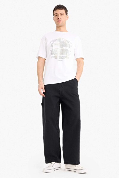 DeFacto Tricou cu mânecă scurtă, 100% bumbac, cu decolteu rotund, cu imprimeu F3568AX25SM