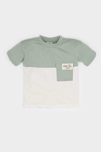 DeFacto Baby Boys Crew Neck Color Block Short Sleeve T-Shirt B9261A525Sm