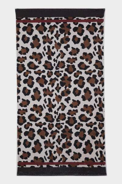 DeFacto Damen-Strandtuch aus Baumwolle mit Leopardenmuster E3764AX25SM