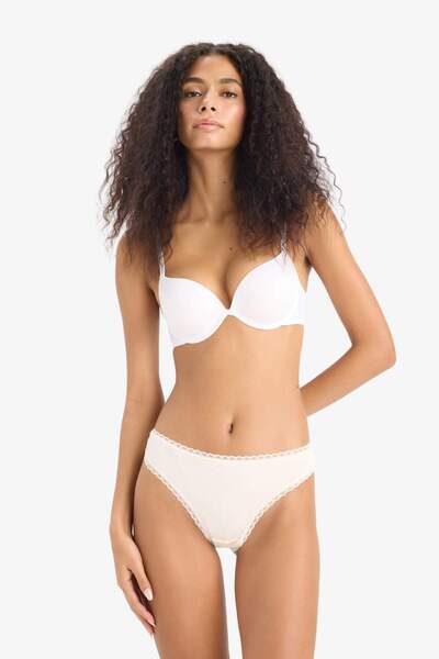 DeFacto Lace Detailed Micro 3-Piece Brazilian Panties-Fall in Love E4704Ax25Sm