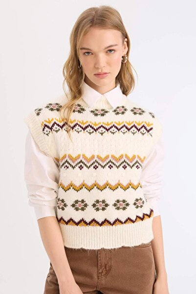 DeFacto Coool Oversize Wide Fit Half Turtleneck Sweater Sweater E2004Ax24Cw