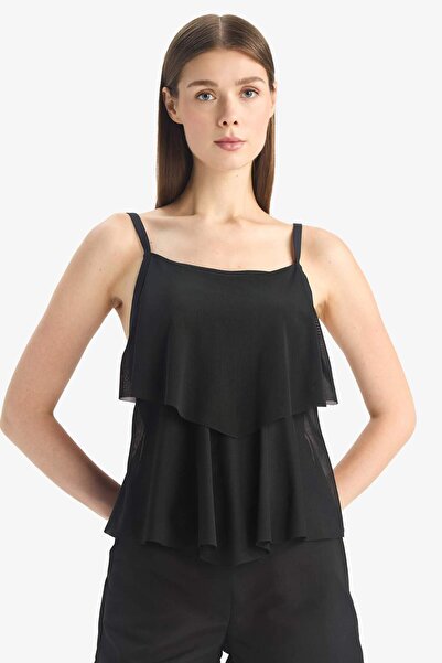 DeFacto Regular Fit Tulle Tankini-Fall in Love E3293Ax25Sm