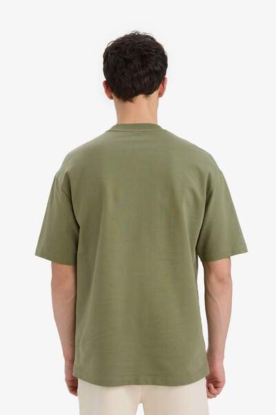 DeFacto 100% Cotton Relax Fit Crew Neck Short Sleeve Basic Plain T-Shirt D3673Ax25Sm