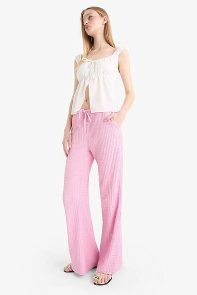 DeFacto Coool Flare Fit Beli Lastikli Bürümcük Pantolon E9942AX25SM