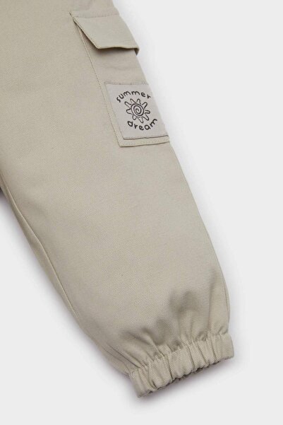 DeFacto Erkek Bebek Beli Lastikli Kargo Cepli Gabardin Pantolon E2010A525SP