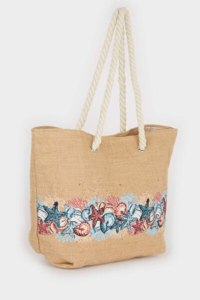 DeFacto Γυναικεία ψάθινη τσάντα παραλίας E7399AXNS