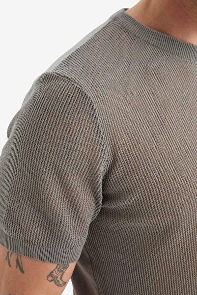 DeFacto Standard Fit Crew Neck Knitwear Short Sleeve T-Shirt E3255Ax25Sm