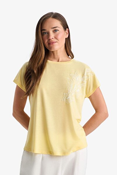 DeFacto Crew Neck Basic Plain Short Sleeve T-Shirt F2775Ax25Sm