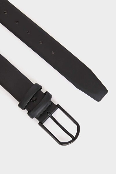 DeFacto Erkek Oval Toka Suni Deri Klasik Kemer V0626AZNS