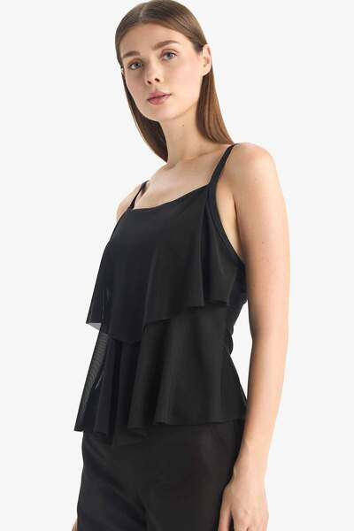 DeFacto Regular Fit Tulle Tankini-Fall in Love E3293Ax25Sm